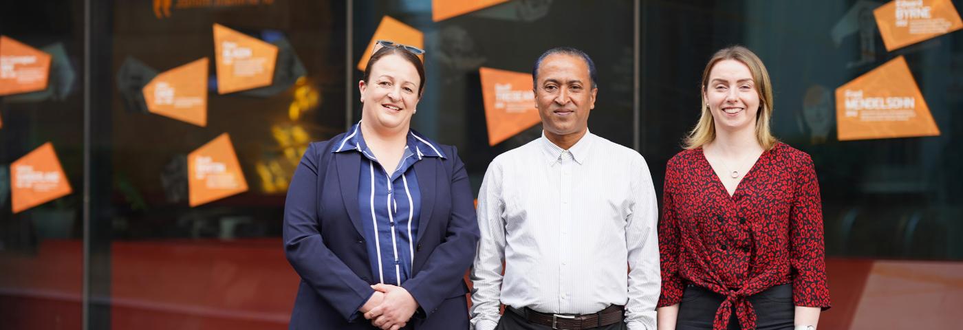 Dr Laura Vella, Professor Akhter Hossain and Dr Niamh Moriarty