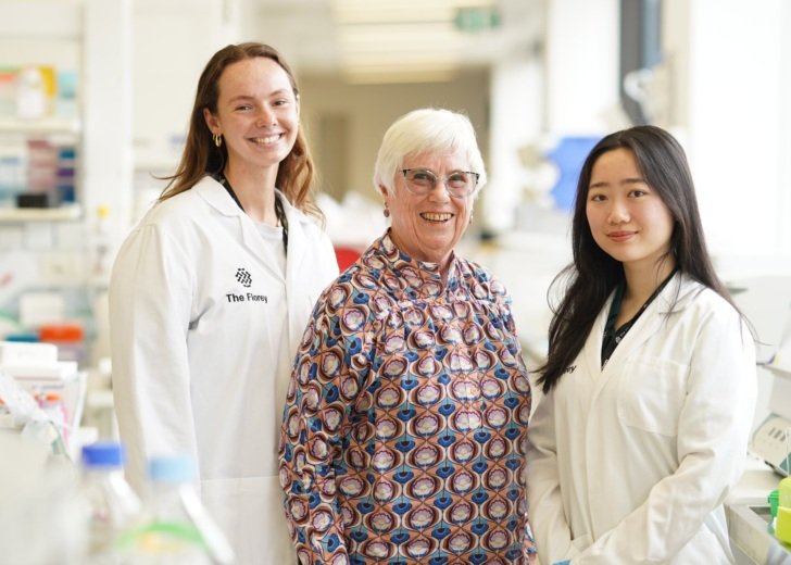 Kate Brown and young dementia researchers