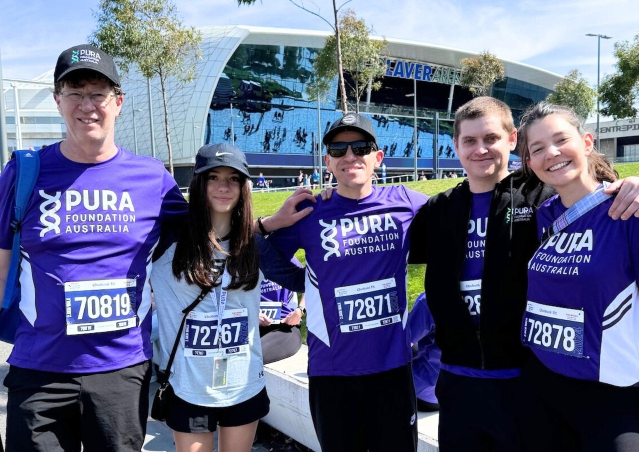 Professor Chris Reid with PURA Foundation at the Melbourne Marathon