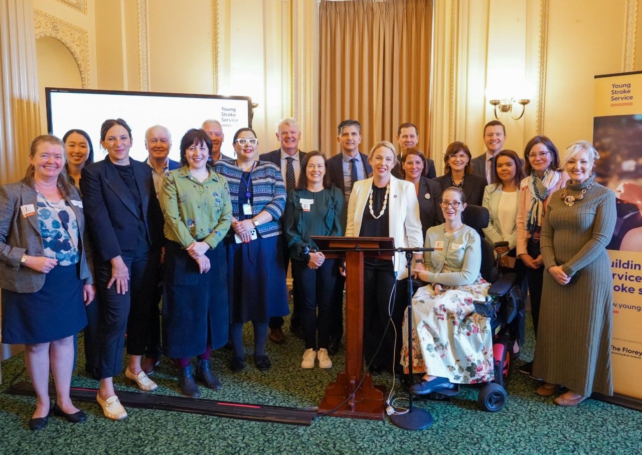 Brooke alongside researchers, contributors and advocates from the Young Stroke Service