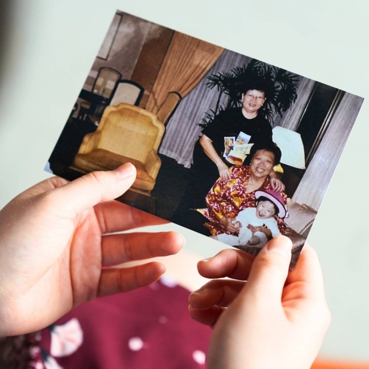 Patricia, held by her late great aunt