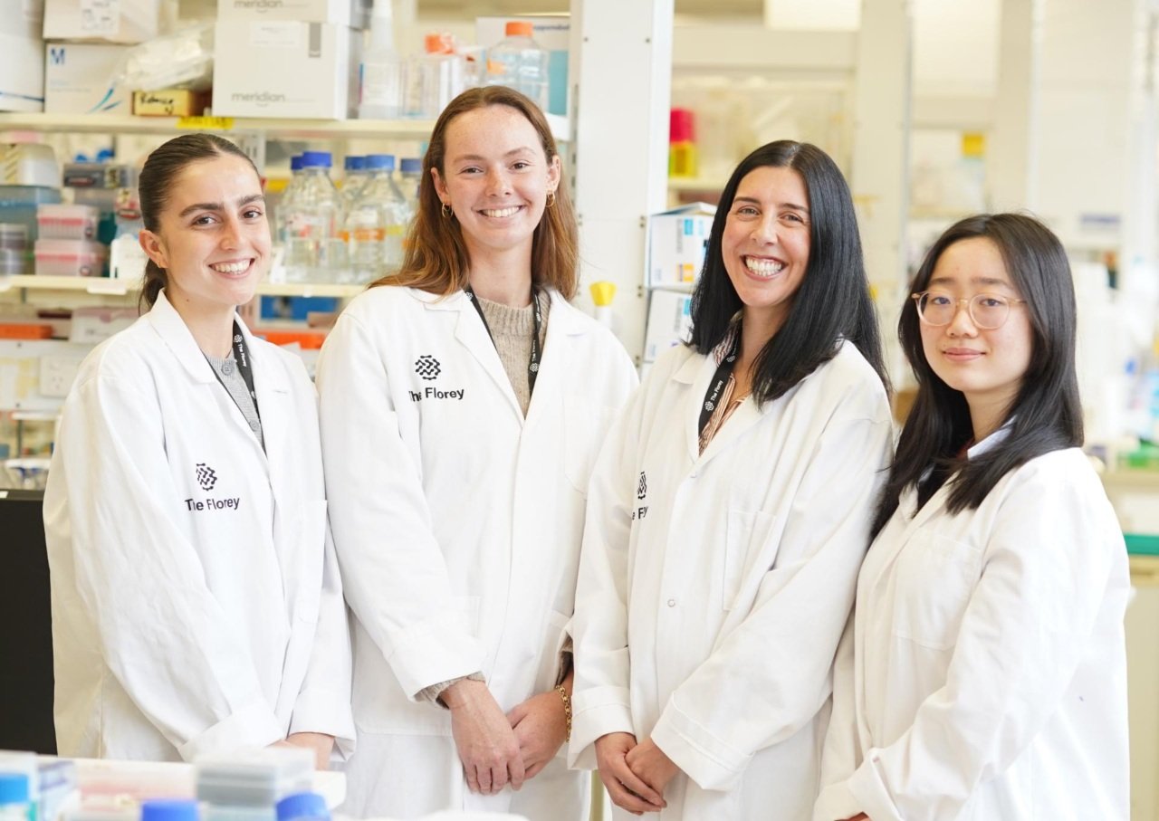 Patricia and her team in Dr Rebecca Nisbet's lab