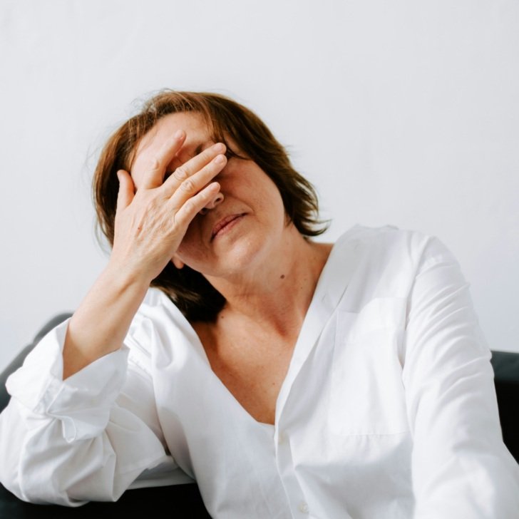 Woman with headache