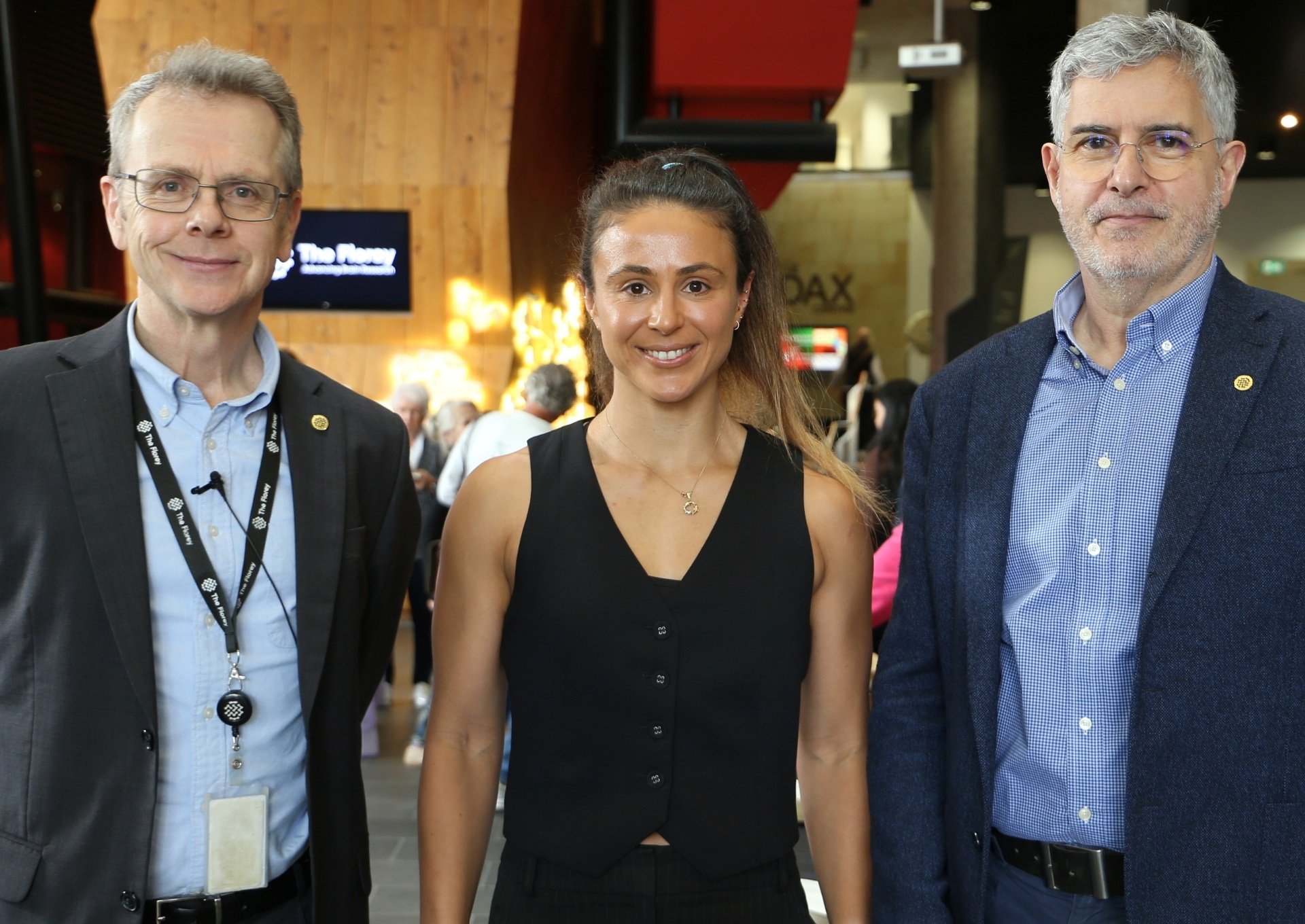 Anthony Hannan, Francesca Alves and Ashley Bush