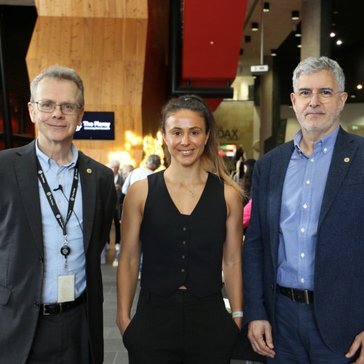 Anthony Hannan, Francesca Alves and Ashley Bush