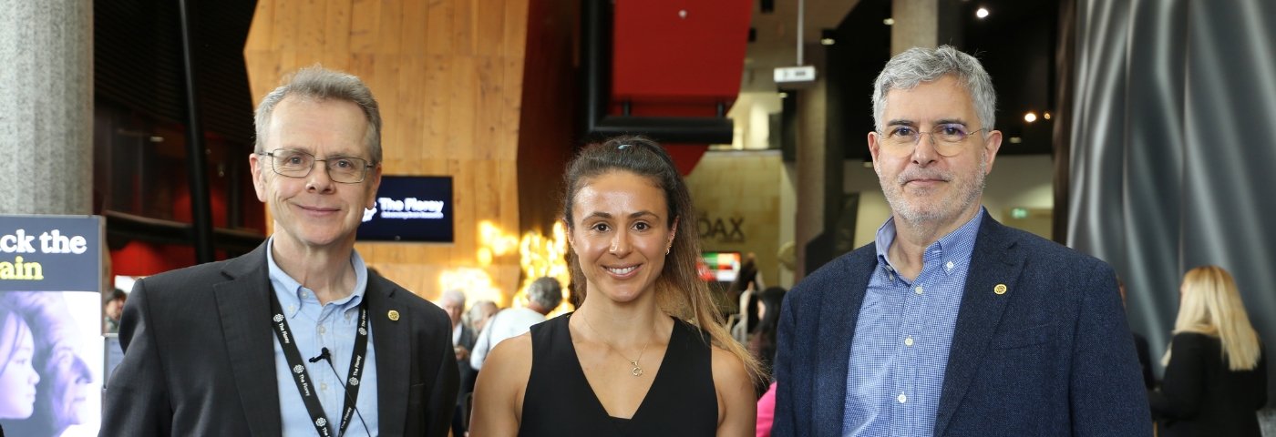 Anthony Hannan, Francesca Alves and Ashley Bush